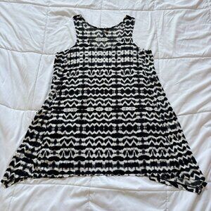 Portocruz Womens Size Large Sleeveless Coverup Black Dress Beach Summer Flowy